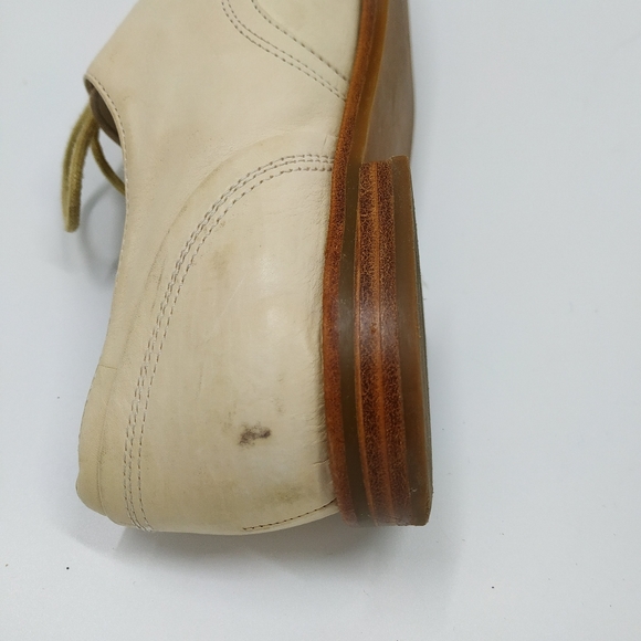 VIA SPIGA Beige Designer Casual Round Toe Lace Up Oxfords 7M Preown - Picture 8 of 13